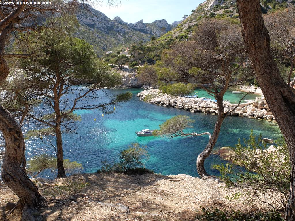 Blick auf einen der schönsten Strände von Marseille - dem Calanque Sormiou