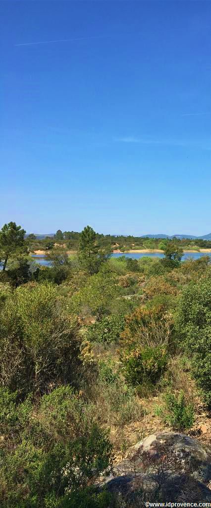 Der See “LAC DES ESCARCETS” im Naturschutzgebiet “La plaine des Maures” im Mauren Massiv im Departement VAR. Wandern und Radfahren in der Provence!